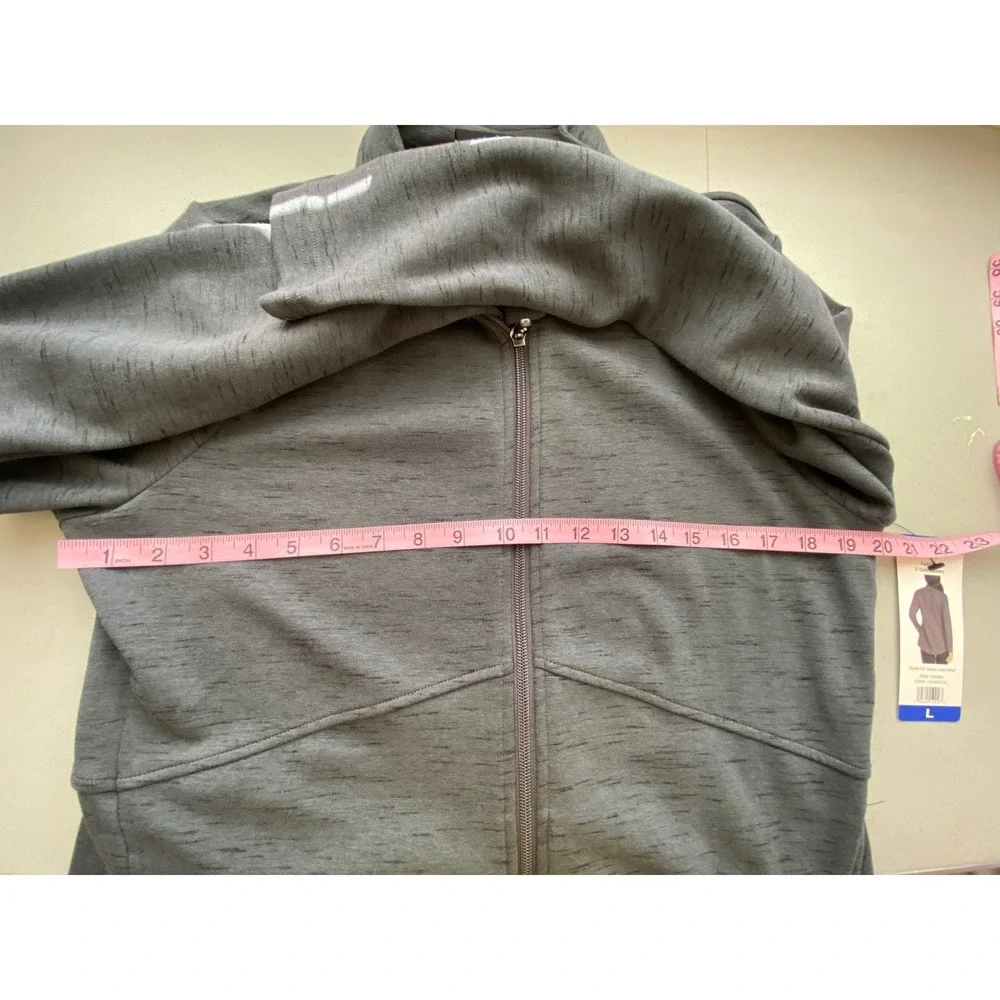 Skechers Performance Full Zip Jacket Gray Space Dye Heathered Mock Neck L NWT